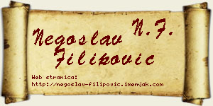 Negoslav Filipović vizit kartica